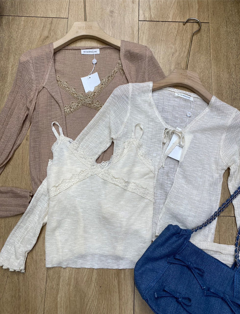 MATINEE Korean Knitted Camisole With Shrugs Sets